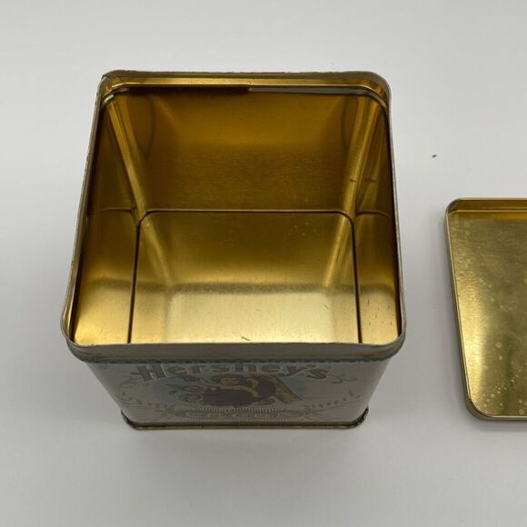 Hershey's Tin Gold Cocoa Square Metal Empty Container Bristolware - Picture 6 of 13
